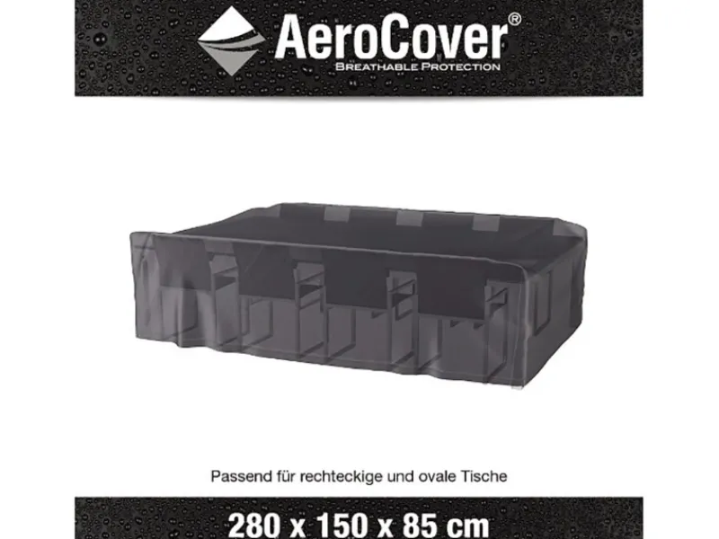 Aerocover Atmungsaktive Schutzhülle für Sitzgruppen 280x150x85 cm