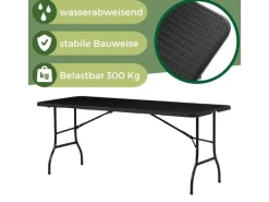 Albatros Ostern^Buffettisch Klapptisch Schwarz