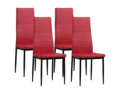 Albatros Stühle^Esszimmerstühle MILANO 4er Set Rot