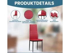 Albatros Stühle^Esszimmerstühle MILANO 4er Set Rot