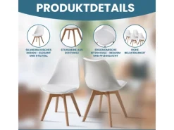 Albatros Esszimmerstuhl AARHUS 4er Set Weiss