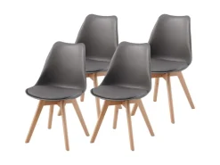 Albatros Stühle^Esszimmerstuhl AARHUS 4er Set Grau