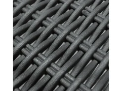 Allibert Sofas^California 3-Sitzer Anthrazit mit Kissen Sand-Rattanoptik