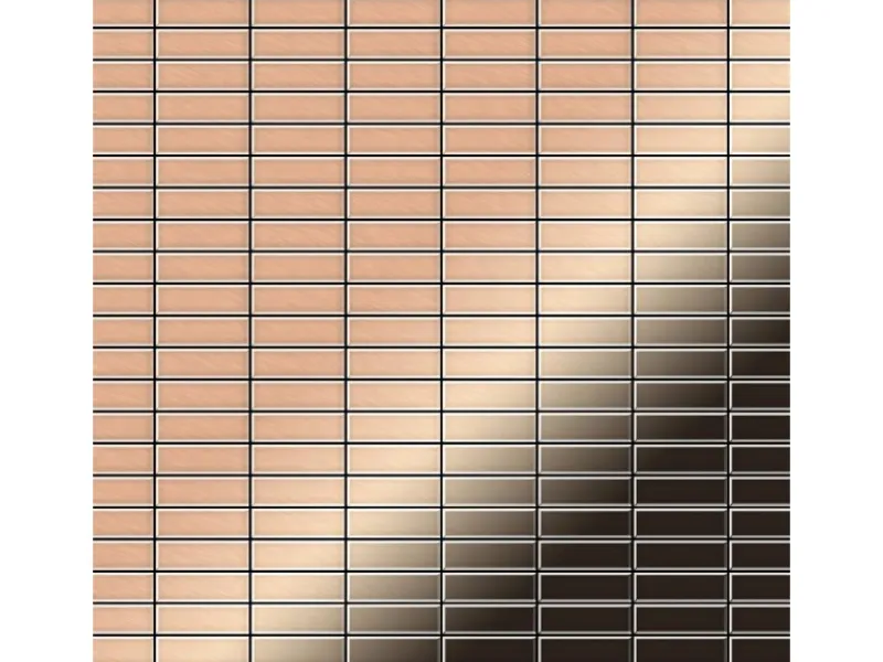 ALLOY Mosaik Fliese Massiv Metall Kupfer Gewalzt Kupfer 1,6mm Stark Cabin-cm 1 Paket mit 10 Matten 1,01 m2 Kupfer