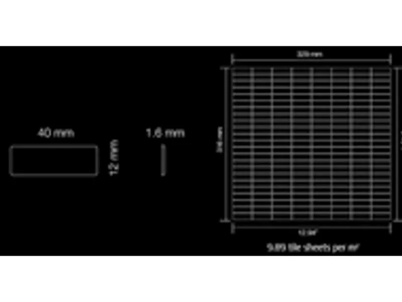 ALLOY Mosaik Fliese Massiv Metall Kupfer Gewalzt Kupfer 1,6mm Stark Cabin-cm 1 Paket mit 10 Matten 1,01 m2 Kupfer