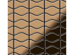 ALLOY Mosaik Fliese Massiv Metall Titan Hochglanz Kupfer 1,6mm Kismet & Karma-ti-am 1 Paket mit 10 Matten 0,86 m2 Kupfer