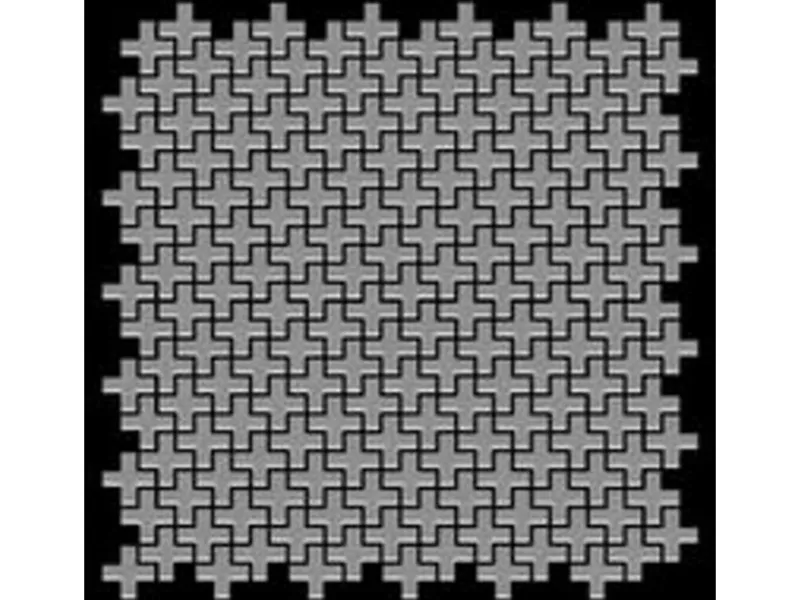 ALLOY Mosaik Fliese Massiv Metall Edelstahl Gebürstet Grau 1,6mm Swiss Cross-s-s-b 1 Paket mit 10 Matten 0,88 m2 Grau