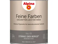Alpina Grundierung^Feine Farben Lack No. 01 Stärke der Berge® Grau edelmatt 750 ml