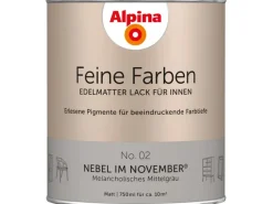 Alpina Buntlacke|Grundierung^Feine Farben Lack No. 02 Nebel im November® Grau edelmatt 750 ml