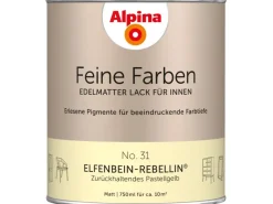 Alpina Buntlacke|Grundierung^Feine Farben Lack No. 31 Elfenbein-Rebellin® Gelb edelmatt 750 ml