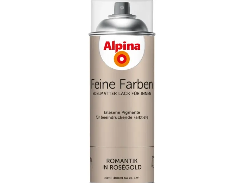 Alpina Sprühlacke^Feine Farben Sprühlack Romantik in Roségold 400 ml