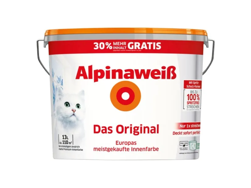 Alpina Innenfarbe weiß Das Original Weiß 13 l