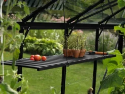 Vitavia Regale Schwarz^Aluregal abklappbar Schwarz 120 cm x 30 cm