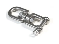 AMANKA Hängesessel Drehwirbel 10 x 125 mm bis 420 kg belastbar Silber