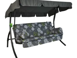 Angerer Freizeitmöbel Angerer Hollywoodschaukel Trend Meran Grau Blumen 3-Sitzer