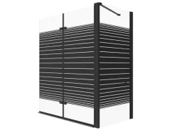 Eckregale^Aquabatos Duschwand für Badewanne Faltwand 120 x 70 x 140 cm Badewannenaufsatz Eck Duschtrennwand für Badewanne Badewannenfaltwand mit Seitenwand