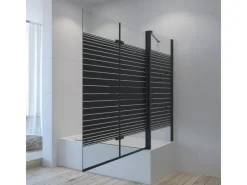 Eckregale^Aquabatos Duschwand für Badewanne Faltwand 120 x 70 x 140 cm Badewannenaufsatz Eck Duschtrennwand für Badewanne Badewannenfaltwand mit Seitenwand