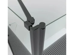 Eckregale^Aquabatos Duschwand für Badewanne Faltwand 120 x 70 x 140 cm Badewannenaufsatz Eck Duschtrennwand für Badewanne Badewannenfaltwand mit Seitenwand