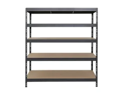 AR Shelving Holzregale^Rivet Schwerlastregal 180 x 150 x 45 cm 5 Böden Anthrazit FSC®