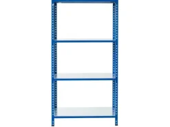 AR Shelving Büroregale^Steckregal Blau & Verzinkt 250 x 60 x 30 cm 4 Böden 180 kg