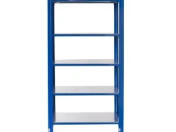 AR Shelving T Profile Steckregal Blau & Verzinkt 200 x 80 x 30 cm 5 Böden 180 kg