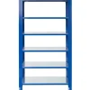 AR Shelving T Profile Steckregal Blau & Verzinkt 250 x 60 x 50 cm 6 Böden 180 kg