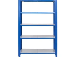AR Shelving T Profile Steckregal Blau & Verzinkt 200x120x50 cm 5 Böden 180 kg