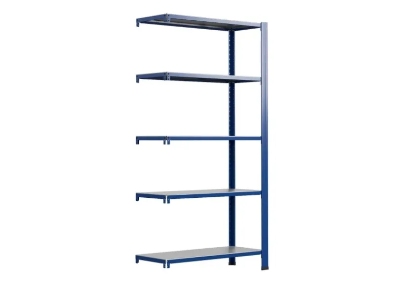 AR Shelving Büroregale^T Profile Zusatzmodul Blau & Verzinkt 250x60x30 cm 5 Böden 180 kg
