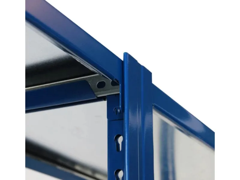 AR Shelving Büroregale^T Profile Zusatzmodul Blau & Verzinkt 250x60x30 cm 5 Böden 180 kg