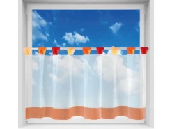 Arsvita Bistrogardine mit Schlaufen 150 cm x 45 cm Orange Rot