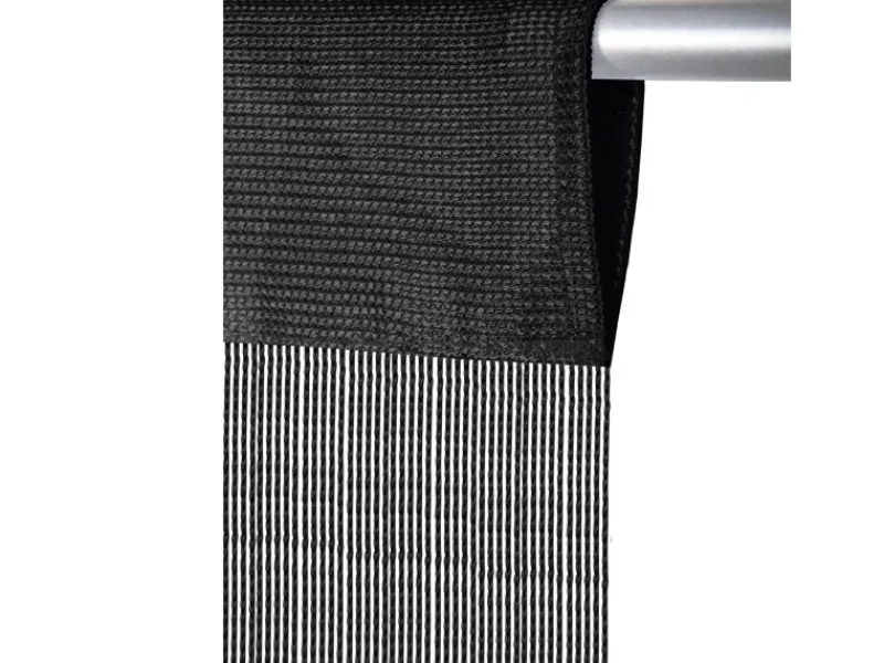 Arsvita Türvorhänge^Fadenvorhang Fadengardine Gardine Vorhang Prince 300 cm x 250 cm Schwarz
