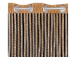 Arsvita Türvorhänge^Fadenvorhang Fadengardine Gardine Vorhang Metall-Optik 140 cm x 250 cm Ösen