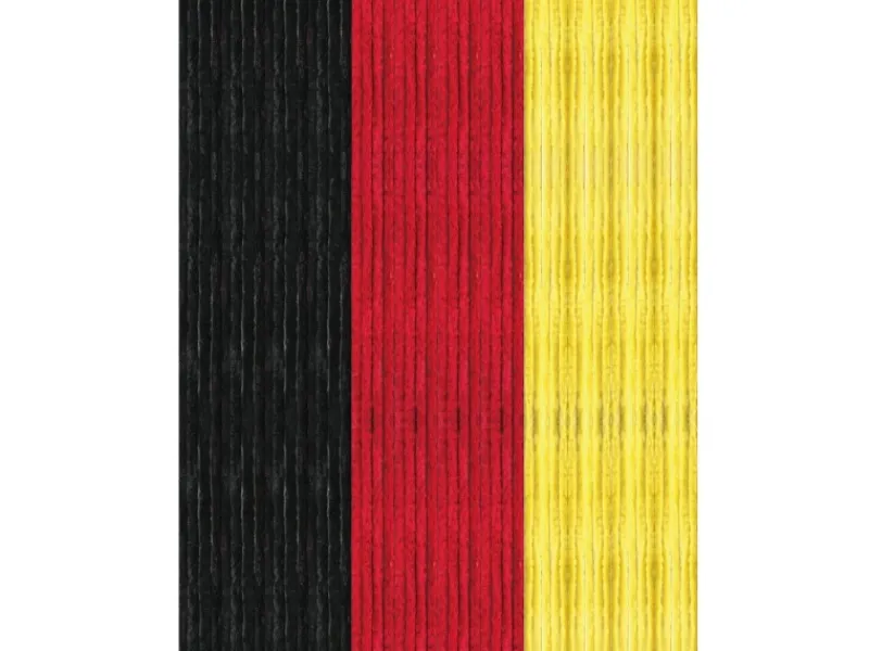 Arsvita Türvorhänge^Flauschvorhang Flauschgardine Vorhang 140 cm x 200 cm Unistreifen Schwarz Rot Gelb