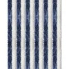 Arsvita Türvorhänge^Flauschvorhang Flauschgardine Vorhang 56 cm x 185 cm Unistreifen Dunkelblau Weiß