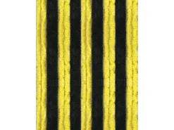 Arsvita Türvorhänge^Flauschvorhang Flauschgardine Vorhang 120 cm x 200 cm Unistreifen Schwarz Gelb