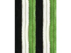 Arsvita Türvorhänge^Flauschvorhang Flauschgardine Vorhang 100 cm x 200 cm Unistreifen Schwarz Grün Weiß