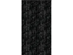 Arsvita Flauschvorhang Flauschgardine Vorhang 100 cm x 220 cm Unistreifen Schwarz