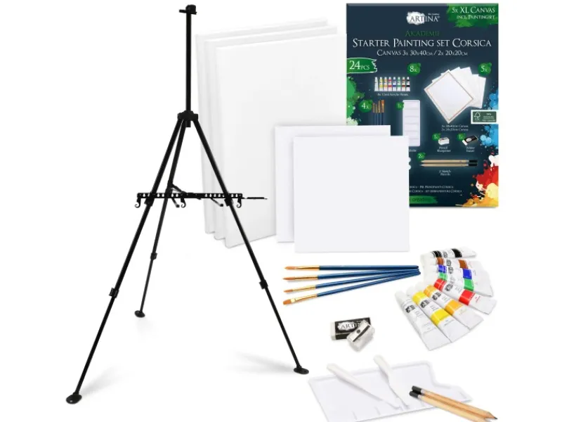 Artina Künstlerfarben^Corsica Malset mit Paris Staffelei