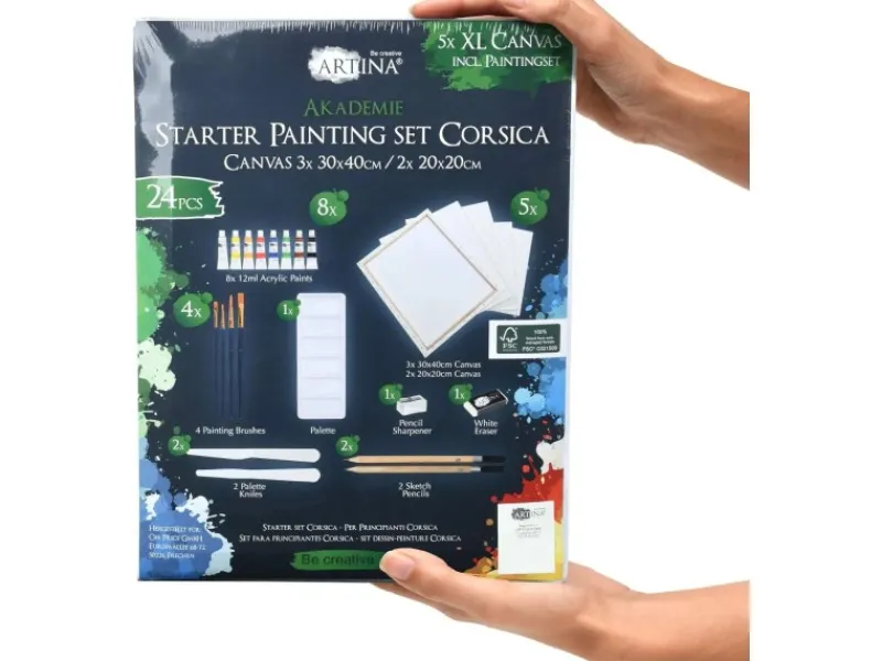 Artina Künstlerfarben^Corsica Malset mit Paris Staffelei
