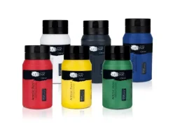 Artina Künstlerfarben^Crylic Acrylfarbe 500ml 6tlg