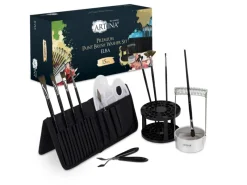 Artina Malerbedarf^Set Elba mit Pinselhalter, Pinselwäscher, Pinsel, Malspachtel, Tasche