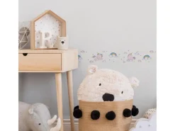 AS-Creation Bordüren^A.S. Création Borte selbstklebend Einhörner 5 m x 13 cm Rosa-Weiß