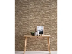 AS-Creation Dekorative Tapeten^A.S. Création Tapete Stein-Optik Braun und Beige 53 cm x 10,05 m AS-958332