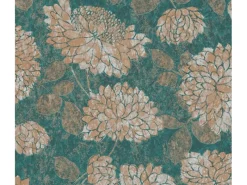 AS-Creation Dekorative Tapeten^A.S. Création Vliestapete Blumen Grün Gold