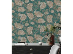 AS-Creation Dekorative Tapeten^A.S. Création Vliestapete Blumen Grün Gold