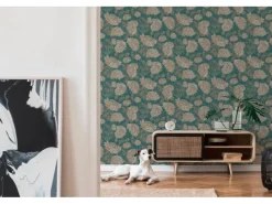 AS-Creation Dekorative Tapeten^A.S. Création Vliestapete Blumen Grün Gold