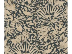 AS-Creation A.S. Création Vliestapete Blätter Gold Schwarz