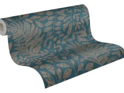 AS-Creation Dekorative Tapeten^A.S. Création Vliestapete Blätter Blau Gold