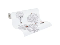 AS-Creation Klebefolien^A.S. Création Vliestapete Kinderzimmer Waldtiere Wald Bär Fuchs Bunt Weiß FSC®