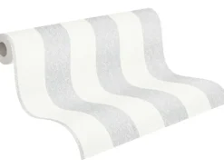 AS-Creation Dekorative Tapeten^A.S. Création Vliestapete Streifen Hellgrau